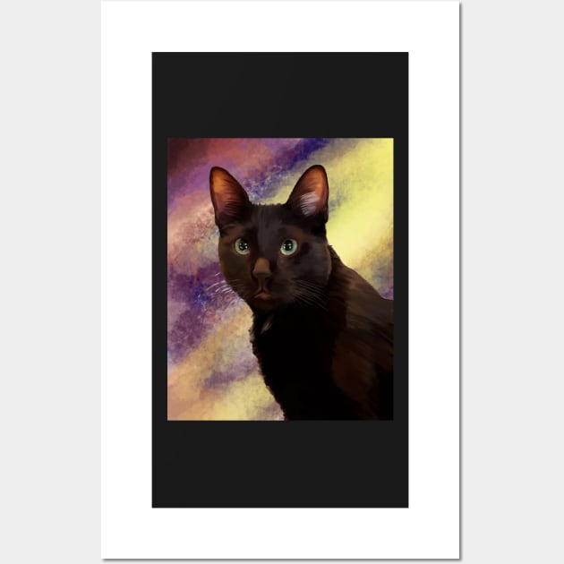 Cosmic Cat Magic Wall Art by laceylschmidt